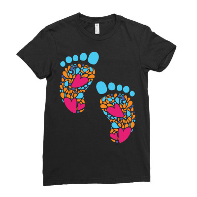 Baby Feet Ladies Fitted T-shirt Designed By Duka