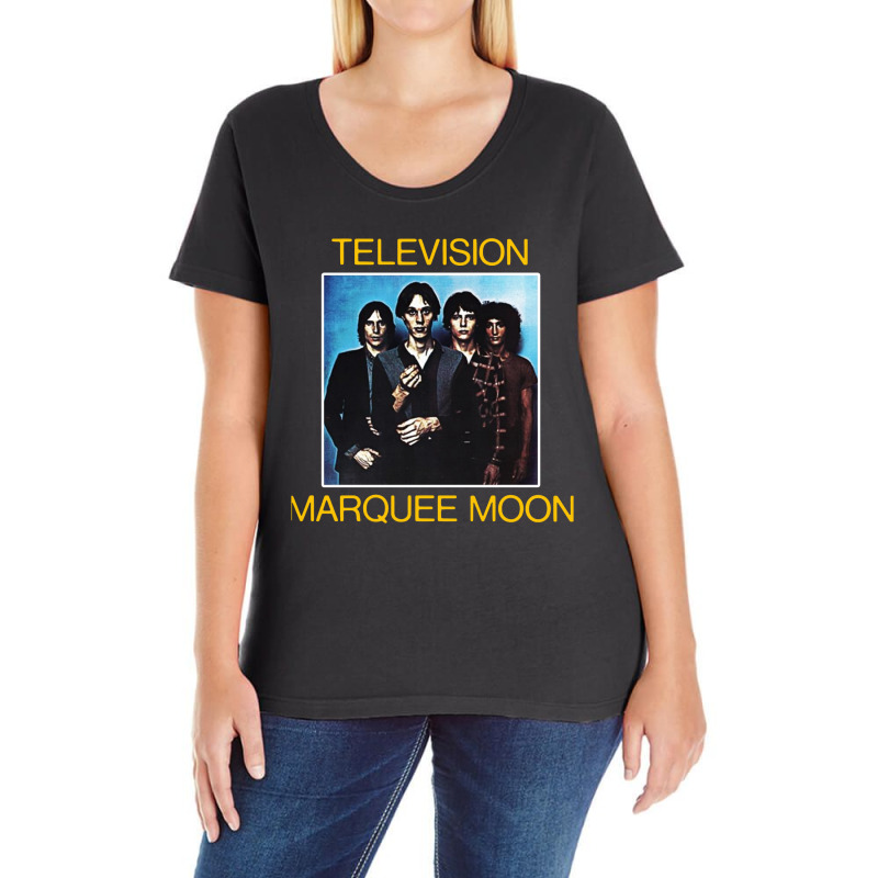 Television Moon Album  Music Ladies Curvy T-Shirt by Brownbubbles | Artistshot