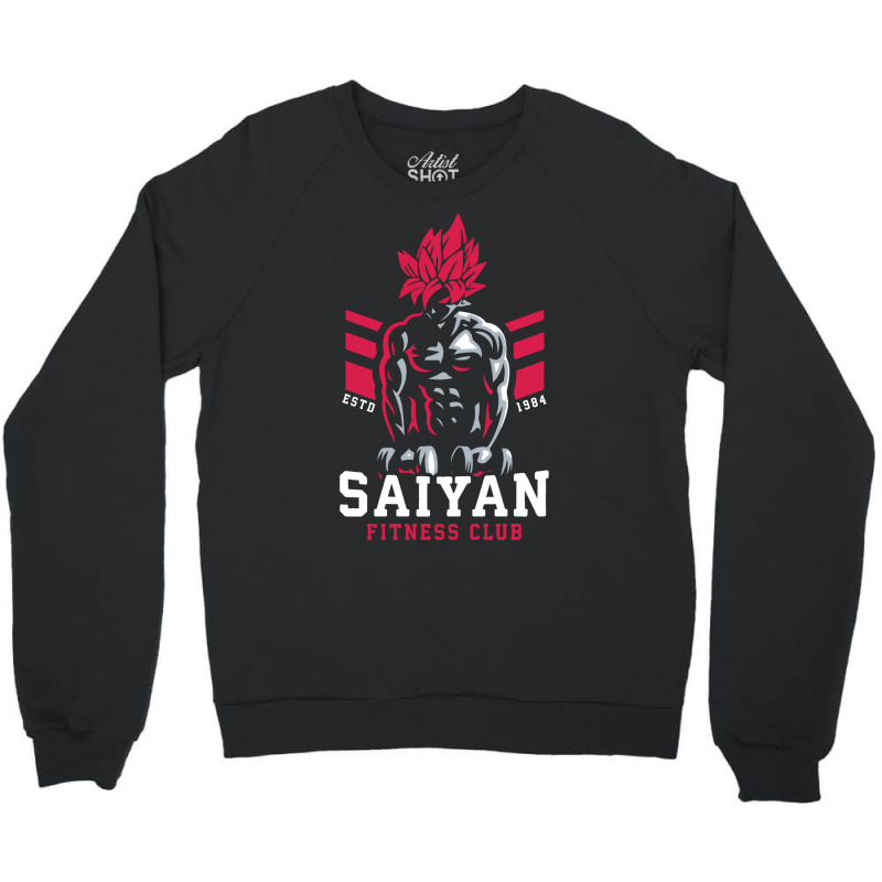 Saiyan Fitness Club   Anime Gym Crewneck Sweatshirt | Artistshot