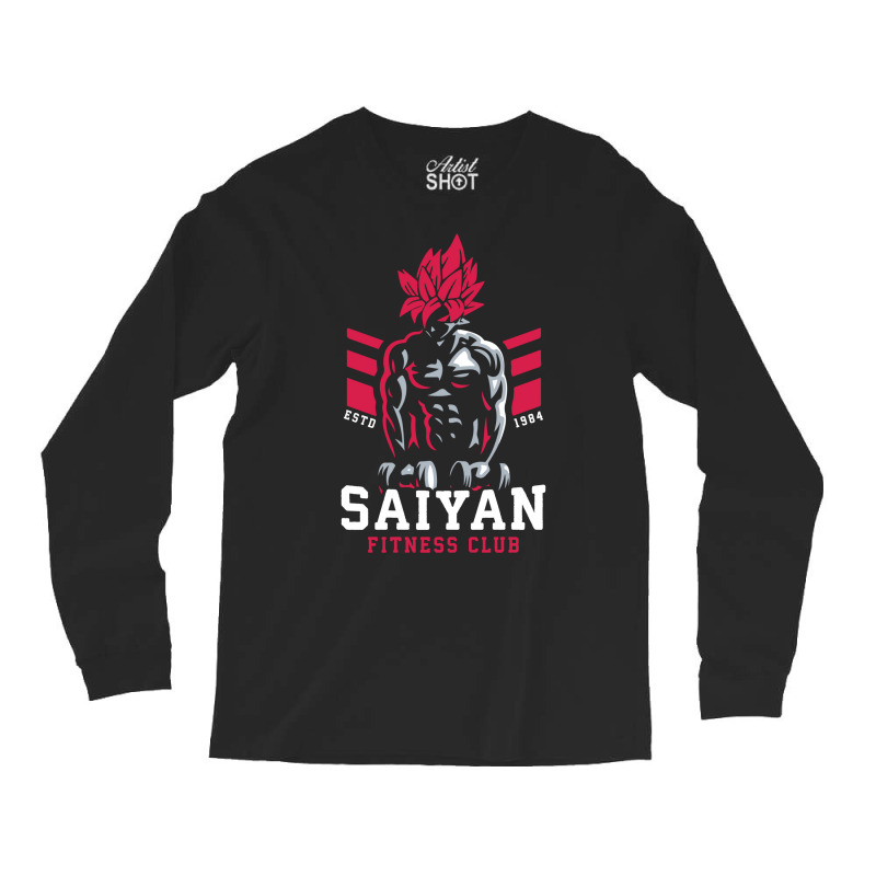 Saiyan Fitness Club   Anime Gym Long Sleeve Shirts | Artistshot