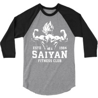 Saiyan Fitness Club   Anime Gym Motivational 3/4 Sleeve Shirt | Artistshot