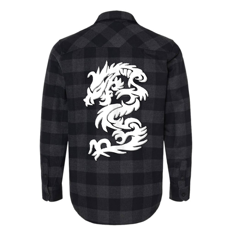 White Firedrake Chinese Dragon Kung Fun Tai Chi Dragon Flannel Shirt by MELISSABISHOP | Artistshot