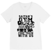 Saiyan's Gym   Come Train With Us   Anime Gym Motivational 1 V-neck Tee | Artistshot