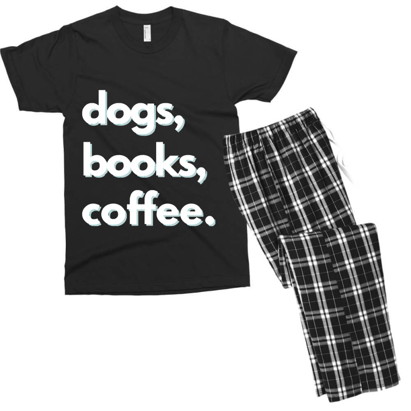 Dogs  Dogs, Books, Coffee Design Men's T-shirt Pajama Set | Artistshot