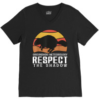 Vintage Groundhog Meteorology Respect Funny Groundhog Mom T Shirt V-neck Tee | Artistshot