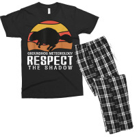 Vintage Groundhog Meteorology Respect Funny Groundhog Mom T Shirt Men's T-shirt Pajama Set | Artistshot