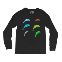 Dolphin Illustration Long Sleeve Shirts | Artistshot