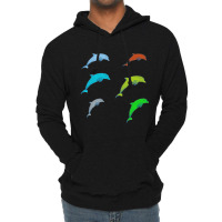 Dolphin Illustration Lightweight Hoodie | Artistshot