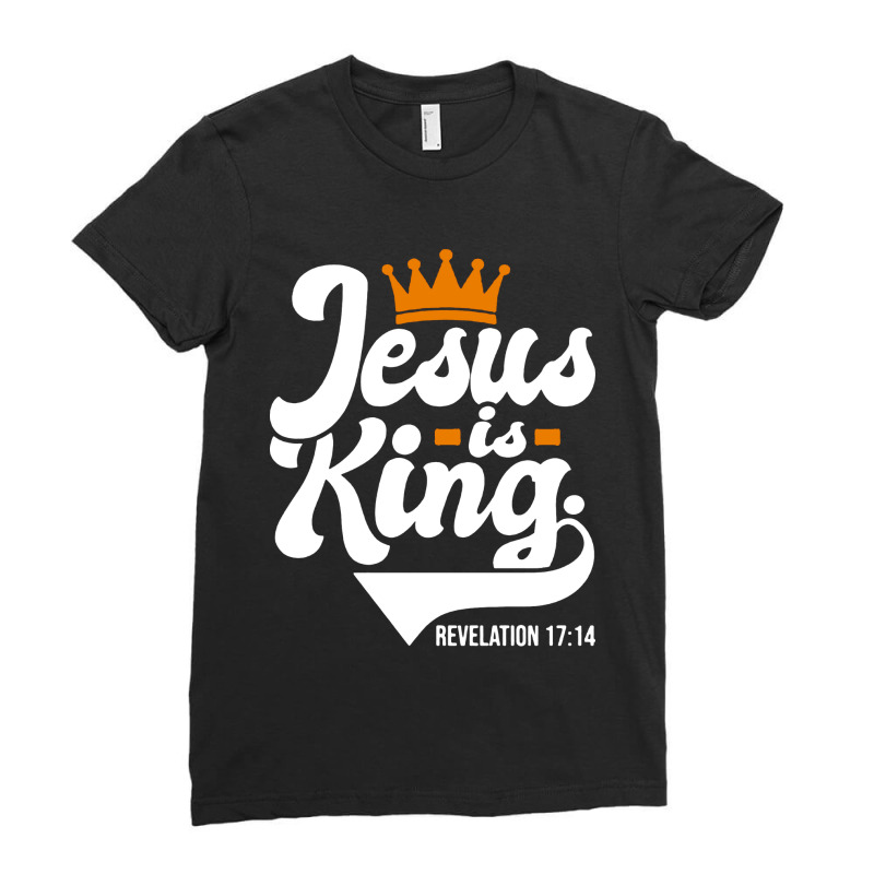 Jesus Is King Revelation Ladies Fitted T-Shirt by Kevin Design | Artistshot