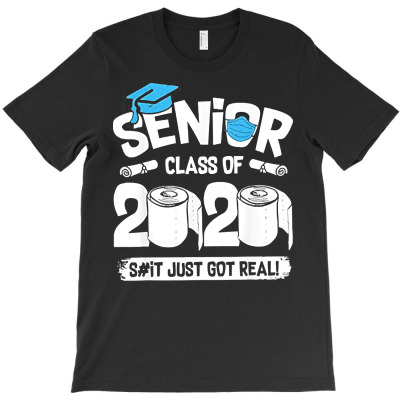 Senior Class Of 2020 Graduation Getting Real Toilet Paper T-shirt Designed By Vanitty Massallo