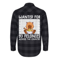 Wanted For 93 Felonies Shirt Funny Capybara Tee Rodent Quote T Shirt Flannel Shirt | Artistshot