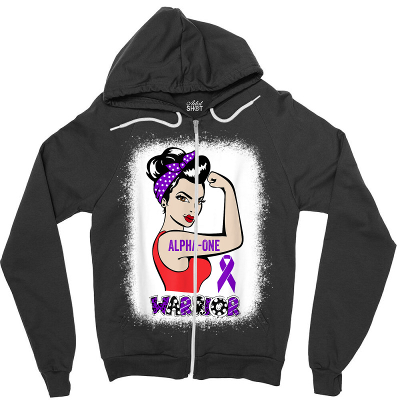 Strong Woman Clipart Alpha 1 Antitrypsin Deficiency Warrior T Shirt Zipper Hoodie | Artistshot