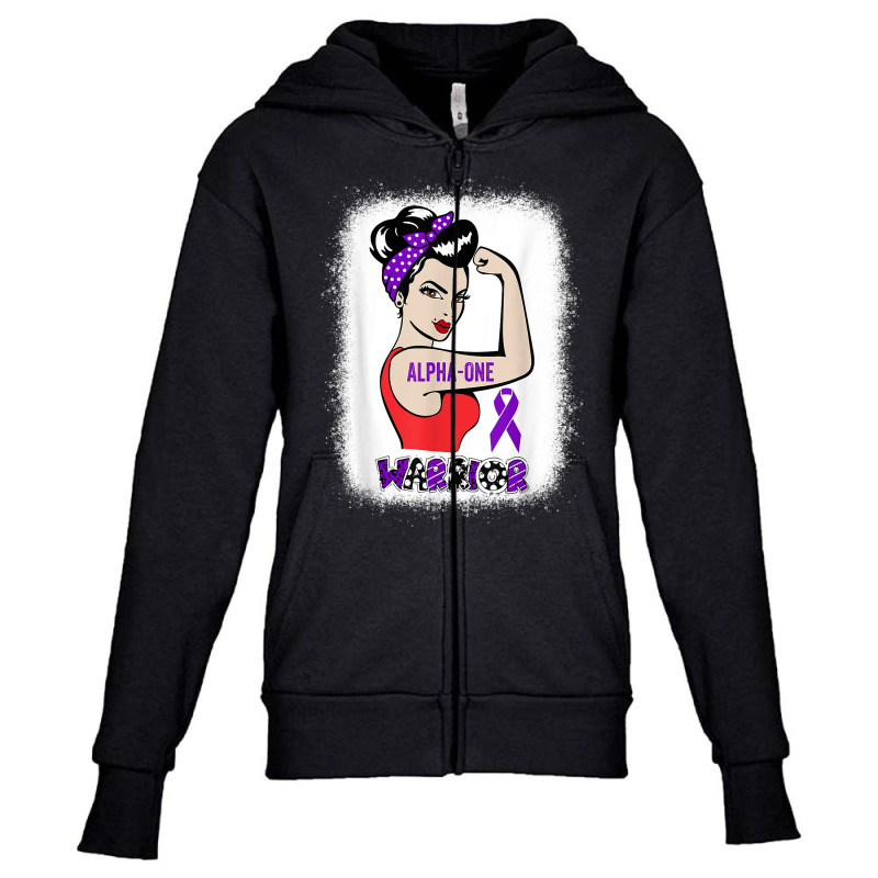 Strong Woman Clipart Alpha 1 Antitrypsin Deficiency Warrior T Shirt Youth Zipper Hoodie | Artistshot