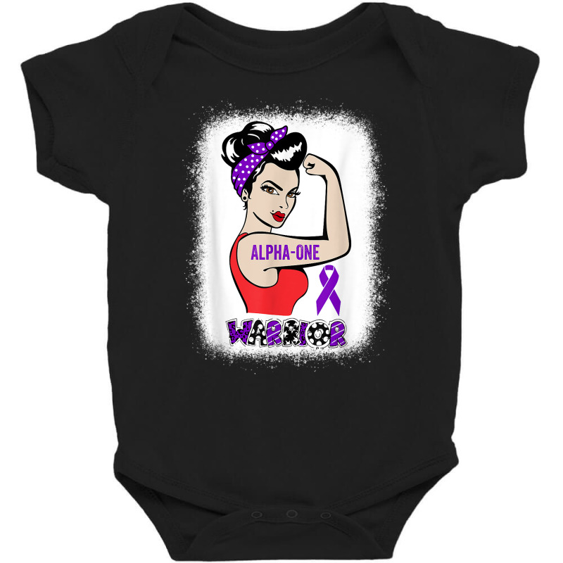 Strong Woman Clipart Alpha 1 Antitrypsin Deficiency Warrior T Shirt Baby Bodysuit | Artistshot