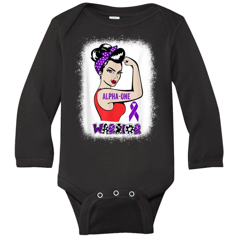 Strong Woman Clipart Alpha 1 Antitrypsin Deficiency Warrior T Shirt Long Sleeve Baby Bodysuit | Artistshot