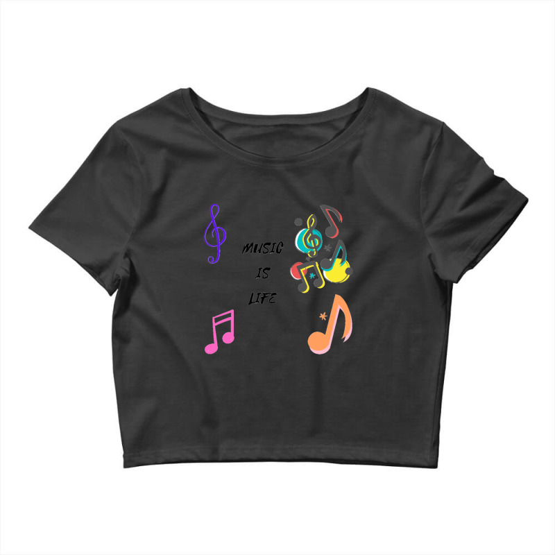 Musical Notes Crop Top by ShannonMarieMore | Artistshot