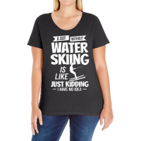 Water Skiing Boat Beginner Board Skier Waterski Trainer T Shirt Ladies Curvy T-shirt | Artistshot