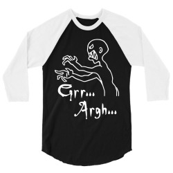 zombie grr argh 3/4 Sleeve Shirt | Artistshot