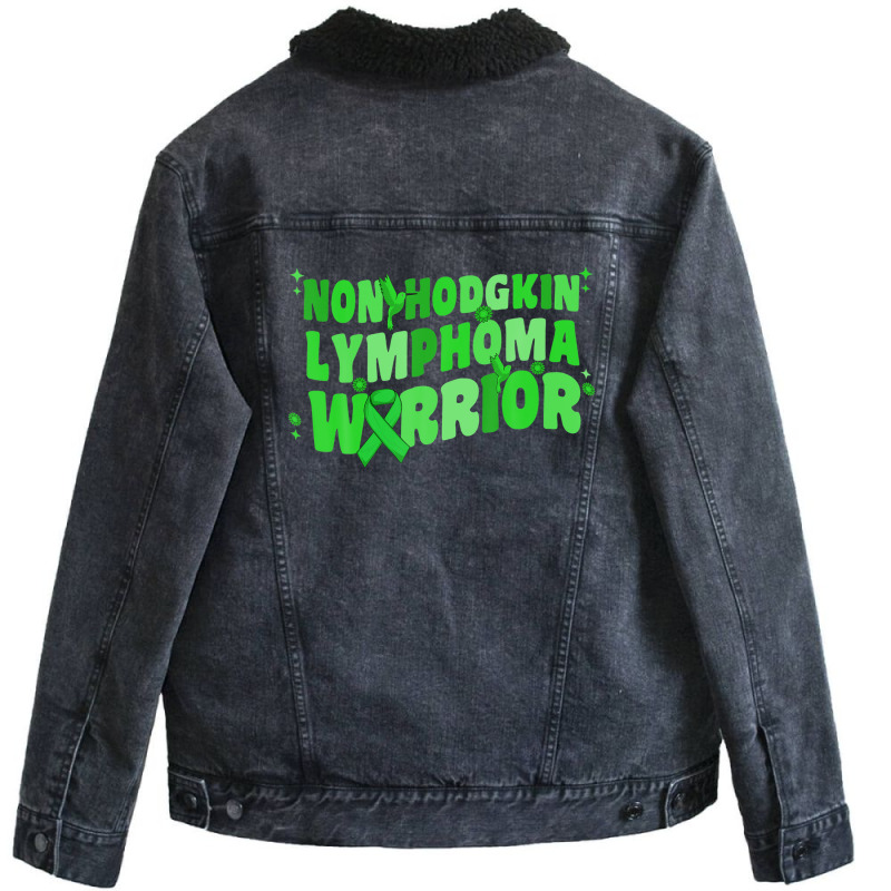 Non-hodgkins Lymphoma Warrior Lime Green Women Hummingbird Unisex Sherpa-lined Denim Jacket | Artistshot