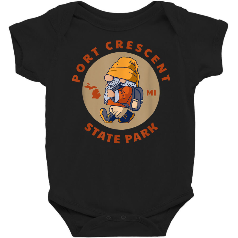 Port Crescent State Park Michigan Hiking Gnome Mi Vacation T Shirt Baby Bodysuit | Artistshot