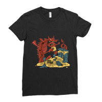 Scary Halloween Dragon Ladies Fitted T-shirt | Artistshot