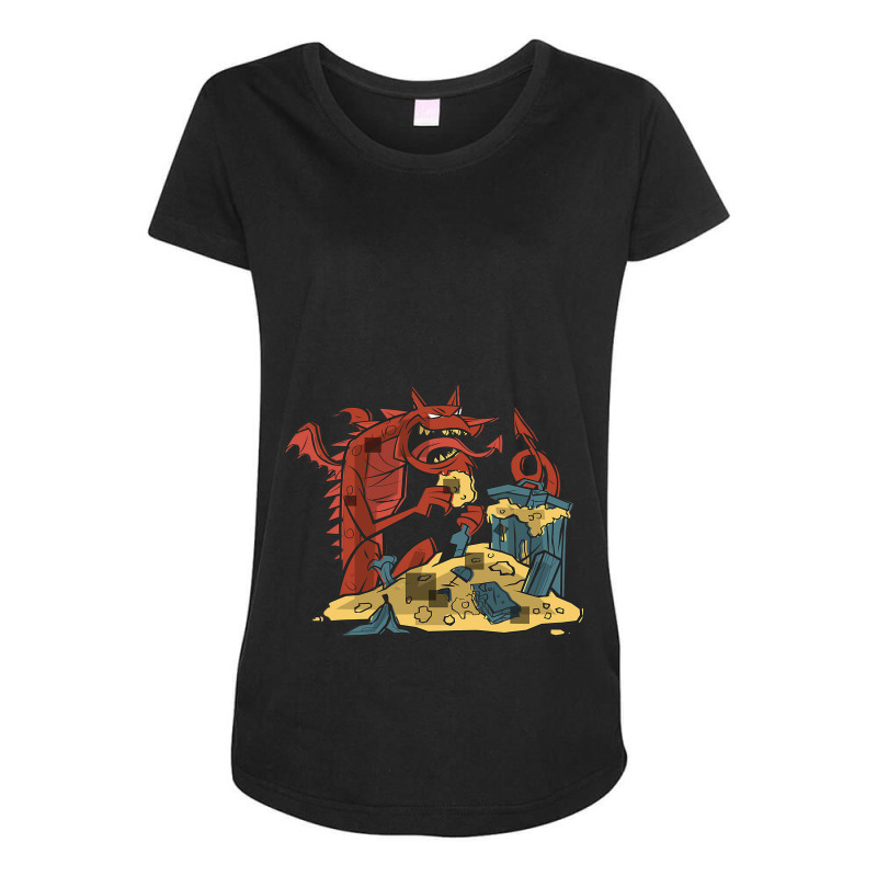 Scary Halloween Dragon Maternity Scoop Neck T-shirt by XAVIERESPREE | Artistshot