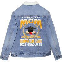 Womens Proud Mom Of A Summa Cum Laude 2022 Graduate V Neck T Shirt Unisex Sherpa-lined Denim Jacket | Artistshot