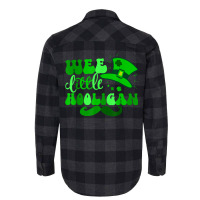 Wee Little Hooligan St Patricks Day Retro Shamrock T Shirt Flannel Shirt | Artistshot