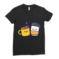 Trending Cute Coffee Cartoon Ladies Fitted T-shirt | Artistshot