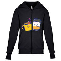 Trending Cute Coffee Cartoon Youth Zipper Hoodie | Artistshot