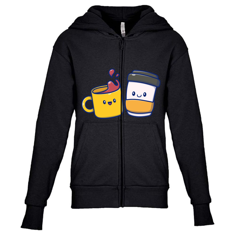 Trending Cute Coffee Cartoon Youth Zipper Hoodie by michealyoungerlk01 | Artistshot