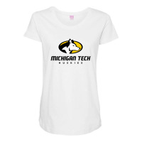 Michigan Tech Huskies Maternity Scoop Neck T-shirt | Artistshot