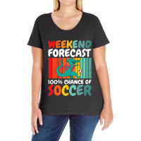 With A Dragon Weekend Forecast 100 Chance Of Soccer Ladies Curvy T-shirt | Artistshot