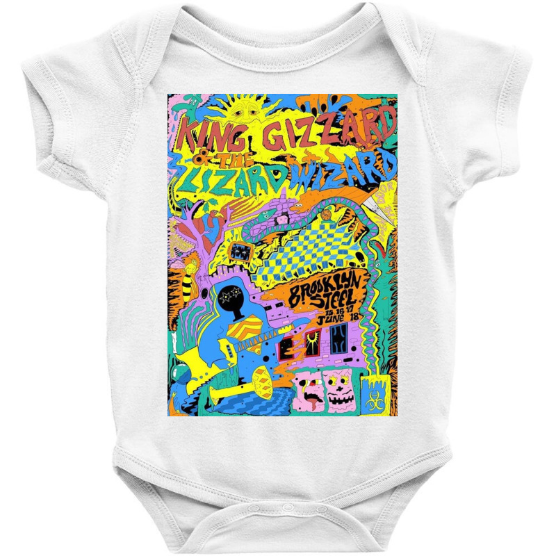 King Gizzard And The Lizard Wizard Brooklyn Steel Art Baby Bodysuit by jamiegraham | Artistshot