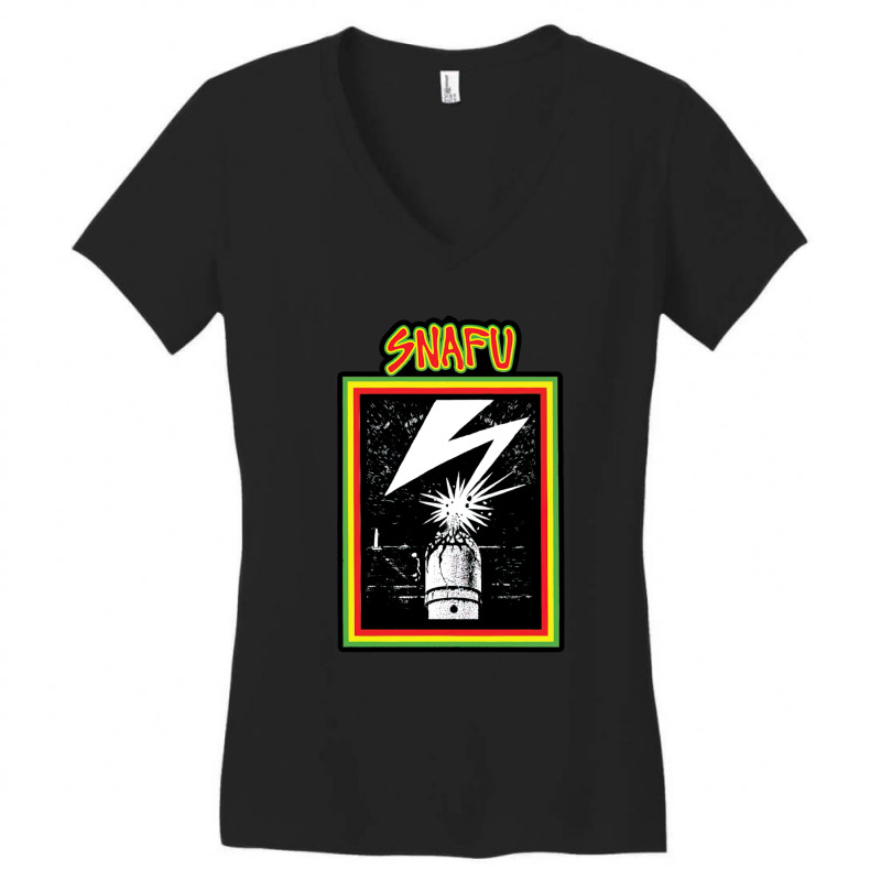 Big Thunder Hit Light Tower Women's V-Neck T-Shirt by punimsalufu | Artistshot