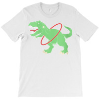 Womens Trex Dinosaur Hula Hooper Hula Hoop V Neck T Shirt T-shirt | Artistshot