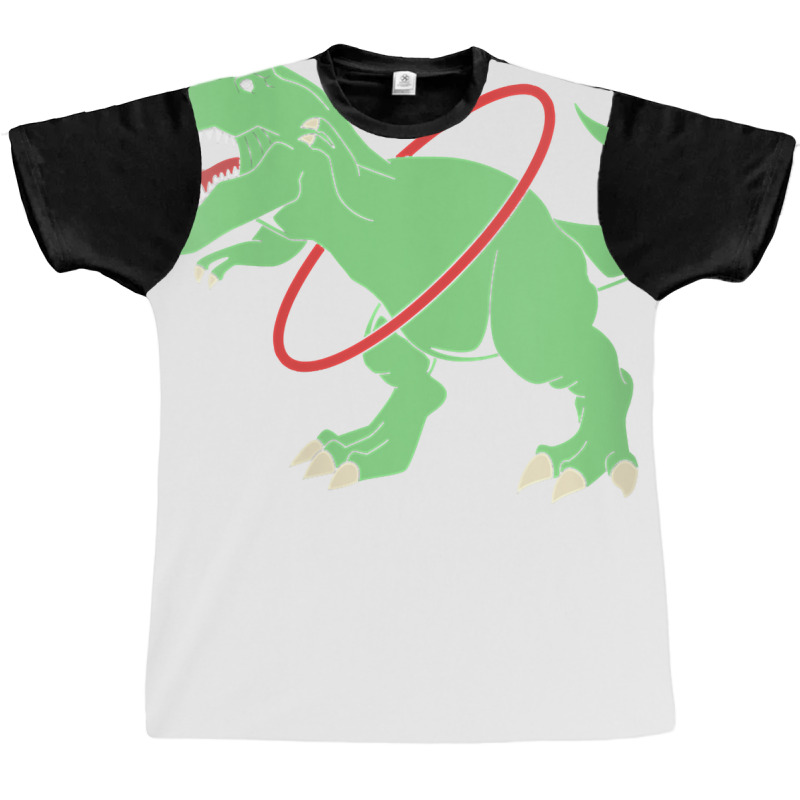 Womens Trex Dinosaur Hula Hooper Hula Hoop V Neck T Shirt Graphic T-shirt | Artistshot