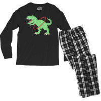 Womens Trex Dinosaur Hula Hooper Hula Hoop V Neck T Shirt Men's Long Sleeve Pajama Set | Artistshot