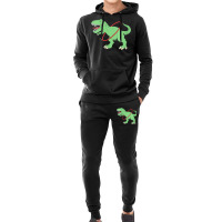 Womens Trex Dinosaur Hula Hooper Hula Hoop V Neck T Shirt Hoodie & Jogger Set | Artistshot