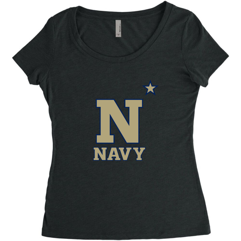 Us Naval Academy Women's Triblend Scoop T-shirt by Paula M Koontz | Artistshot