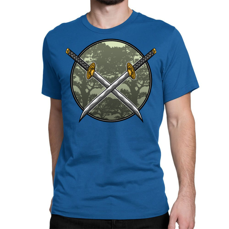 Cross Katana Illustration Classic T-shirt by adnickilons | Artistshot