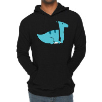 Blue Hadrosaurid Sitting Lightweight Hoodie | Artistshot