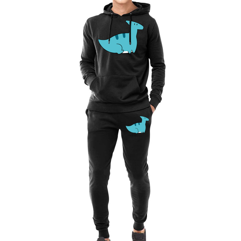 Blue Hadrosaurid Sitting Hoodie & Jogger Set | Artistshot