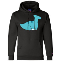 Blue Hadrosaurid Sitting Champion Hoodie | Artistshot