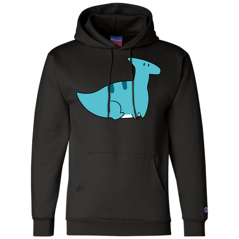 Blue Hadrosaurid Sitting Champion Hoodie | Artistshot