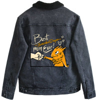 Womens Best Bearded Dragon Mom Ever Unisex Sherpa-lined Denim Jacket | Artistshot