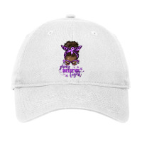 Afro Messy Bun Cancer Pray Believe Fight Purple Adjustable Cap | Artistshot