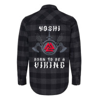 Yoshi   Born To Be A Viking   Personalized Tank Top Flannel Shirt | Artistshot