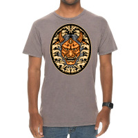 Orange Oni Mask Illustration Vintage T-shirt | Artistshot