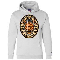 Orange Oni Mask Illustration Champion Hoodie | Artistshot